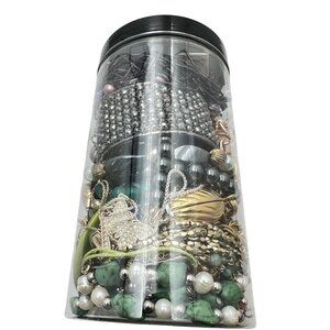 Mystery Jewelry Jar #1058 Wearable Quality Pieces 2lbs Necklace Bracelet Earring